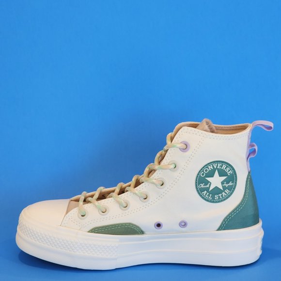 Converse CTAS Hi Lift 'Colorblock Overlay' Women's Platform Sneakers A05127C NWT - Picture 3 of 6